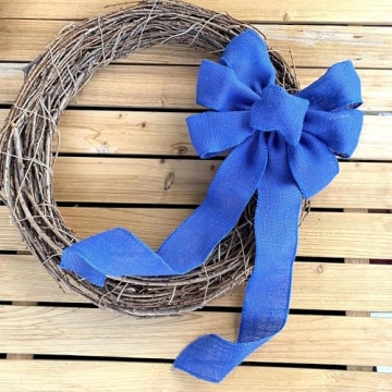 Stunning Royal Blue Burlap Wreath Bow for Every Occasion
