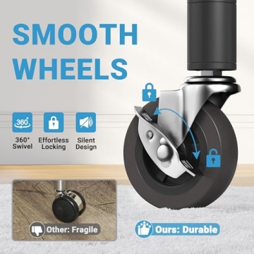 Durable V12 Rolling Garment Rack for Clothes Storage