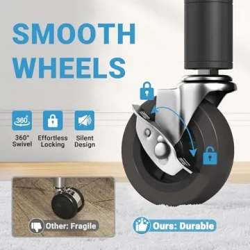 Durable V12 Rolling Garment Rack for Clothes Storage