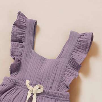 Stylish Ruffled Summer Romper for Baby Girls 0-24 Months