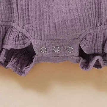 Stylish Ruffled Summer Romper for Baby Girls 0-24 Months