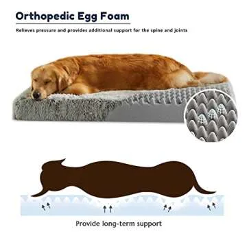 WESTERN HOME Large Dog Crate Bed - Comfortable Waterproof Orthopedic Bed