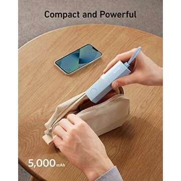 Anker Portable Charger, 2-in-1 Hybrid Charger, 5,000 mAh 20W Power Delivery for iPhone 15/15 Plus/15 Pro/15 Pro Max, iPhone 14/13/12 Series, Samsung S22, Google Pixel, Apple Watch, AirPods,and More