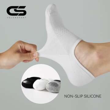 CS CELERSPORT No Show Socks for Men and Women - Comfort & Style