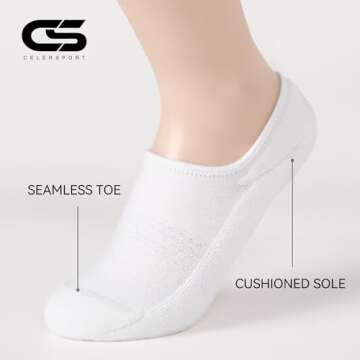 CS CELERSPORT No Show Socks for Men and Women - Comfort & Style