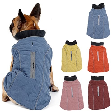 Pethiy Dog Cold Weather Vest Waterproof Windproof Reversible Dog Apparel Winter Coat Warm Dog Outfit...