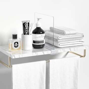 12 PCS Shelf Dividers for Closet Organization Acrylic Clear Closet Shelf Divider for Wooden Shelving Suitable for Wooden or Vertical Shelves Or Bedroom, Kitchen and Office