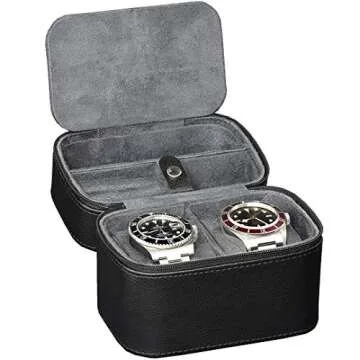 Rothwell 2 Watch Travel Case for All Wristwatches & Smart Watches