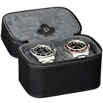 Rothwell 2 Watch Travel Case for All Wristwatches & Smart Watches