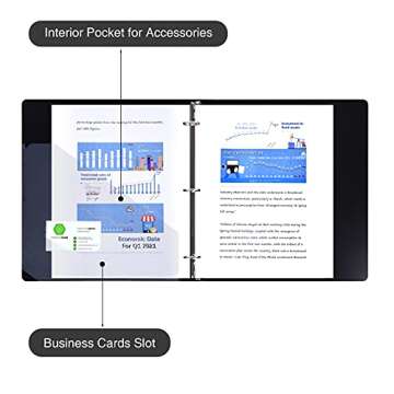 1-inch Basic 3-Ring Binder with Pockets - Flexible Storage Solution for School, Holds 200 Sheets, Pa...