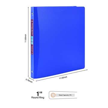 1-inch Basic 3-Ring Binder - Perfect for School & Office