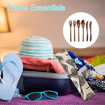 Eco-Friendly Wooden Flatware Set for Travel and Dining