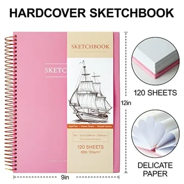 Stylish 9x12 Pink Sketchbook Great for All Artists!