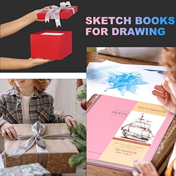 Stylish 9x12 Pink Sketchbook Great for All Artists!