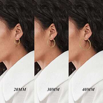 Big Gold Hoop Earrings - Hypoallergenic & Stylish