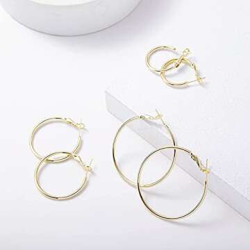 Big Gold Hoop Earrings - Hypoallergenic & Stylish