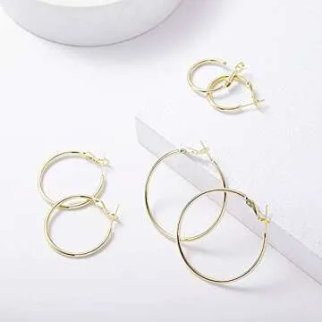 Big Gold Hoop Earrings - Hypoallergenic & Stylish