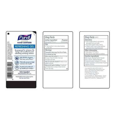 PURELL Advanced Hand Sanitizer, Refreshing Gel, 8 fl oz Sanitizer Table Top Pump Bottles (Pack of 2) - 9652-06-EC2PK