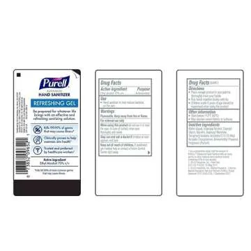 PURELL Advanced Hand Sanitizer, Refreshing Gel, 8 fl oz Sanitizer Table Top Pump Bottles (Pack of 2) - 9652-06-EC2PK