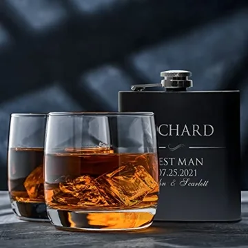 Custom Engraved Groomsmen Flasks, Perfect Wedding Gifts