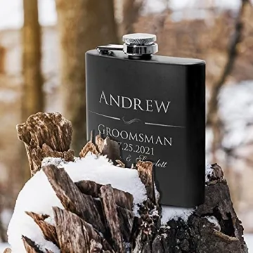 Custom Engraved Groomsmen Flasks, Perfect Wedding Gifts
