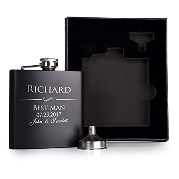 Custom Engraved Groomsmen Flasks, Perfect Wedding Gifts