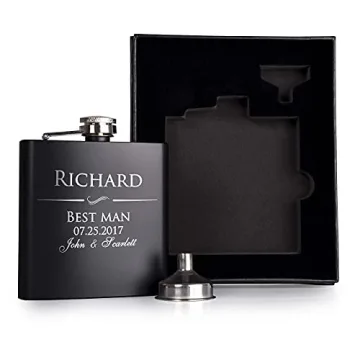 Custom Engraved Groomsmen Flasks, Perfect Wedding Gifts