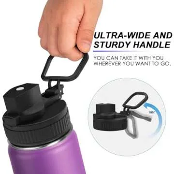 koodee 16 oz Stainless Steel Water Bottle for Kids