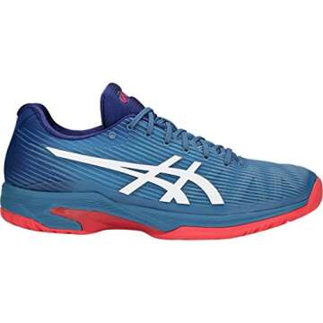 Top Performance ASICS Men's Tennis Shoes in Azure/White