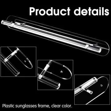 Flutesan 3 Pieces Sunglasses Organizers Wall Mounted Glasses Holder Sunglasses Rack for Hanging Your Multiple Eyeglasses Sunglasses Holder Eyeglass Holder Stand for Home and Office, 12 Slots