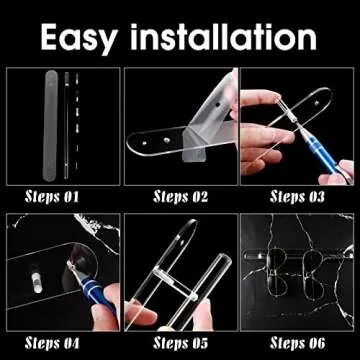 Flutesan 3 Pieces Sunglasses Organizers Wall Mounted Glasses Holder Sunglasses Rack for Hanging Your Multiple Eyeglasses Sunglasses Holder Eyeglass Holder Stand for Home and Office, 12 Slots