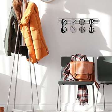 Flutesan 3 Pieces Sunglasses Organizers Wall Mounted Glasses Holder Sunglasses Rack for Hanging Your Multiple Eyeglasses Sunglasses Holder Eyeglass Holder Stand for Home and Office, 12 Slots