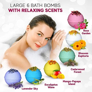 Organic Bath Bombs Gift Set - Natural Relaxation Kit