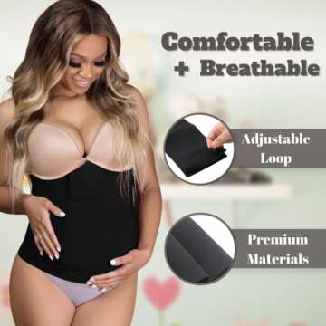FANCYSIO Pregnancy Belly Belt And Postpartum Waist Trainer I 2 In 1 Maternity Tummy Wrap For Back An...