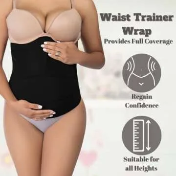 FANCYSIO Postpartum Waist Trainer Maternity Tummy Wrap