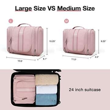 BAGSMART Extra Large Toiletry Bag for Travel Organizing