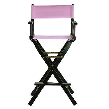 Casual Home 230-02/021-22 Director Chair 30" - Bar Height BlackFrame/Pink Canvas