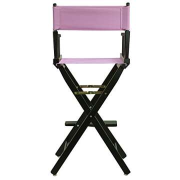 Casual Home 230-02/021-22 Director Chair 30" - Bar Height BlackFrame/Pink Canvas