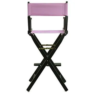 Casual Home 230-02/021-22 Director Chair 30" - Bar Height BlackFrame/Pink Canvas