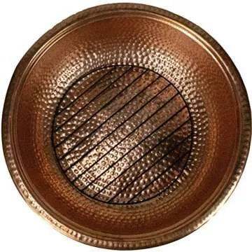 Global Outdoors 26" Genuine Copper Fire Pit with Screen, Cover and Safety Poker