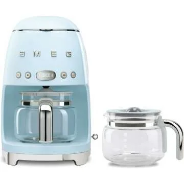 Chic Smeg Retro Coffee Maker in Pastel Blue