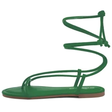 Stylish Shoe Land SL-Auday Lace Up Flat Sandals for Women