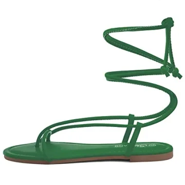 Stylish Shoe Land SL-Auday Lace Up Flat Sandals for Women