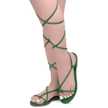 Stylish Shoe Land SL-Auday Lace Up Flat Sandals for Women
