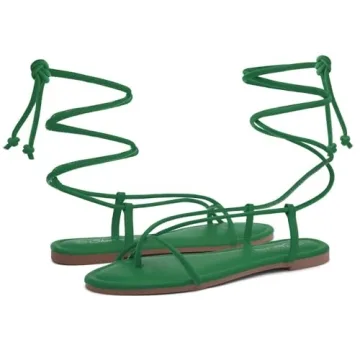 Stylish Shoe Land SL-Auday Lace Up Flat Sandals for Women