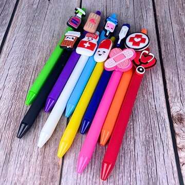 10 PC Nurse Pens | Funny Best Cute Nurses Pen Set Accessories for Work, Nursing Student, Medical Assistant, NICU, ER, ICU; Must haves Gifts, Essentials, Nurses Week Bulk, Appreciation Gift