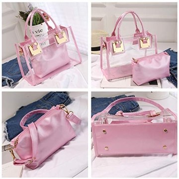 Stylish Transparent Tote Bag for Women - 2 in 1 Designer