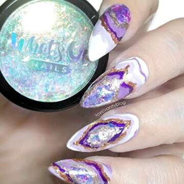 Whats Up Nails - Mermaid #3 Angular Brush for Clean Up Cuticles Skin Around Nail