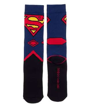 Bioworld Superman Crew Socks – Comfortable & Vibrant!