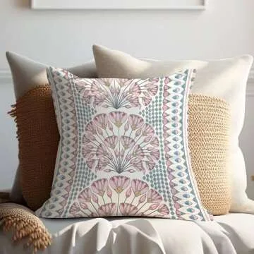 Pillow Cover Anna French Cairo Pink and Coral Floral Fabric Custom Pillowcase Cushion Cover Decortaive Pillowcase with Zipper Home decor 18x18